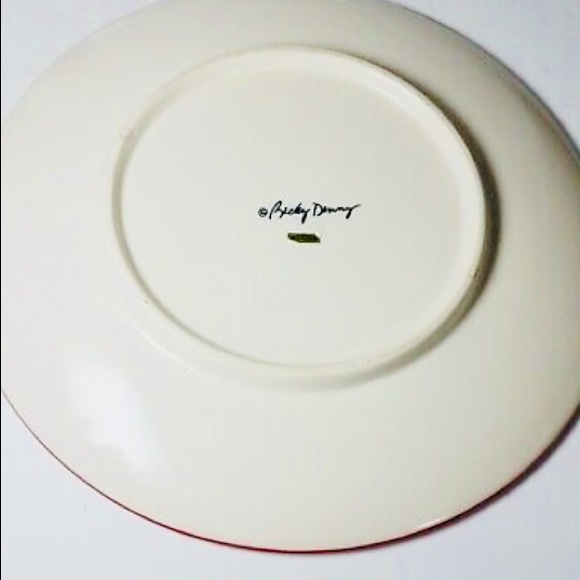 🐣SLAH Ravishing Rooster Plate by Becky Denny NIB - Picture 3 of 5